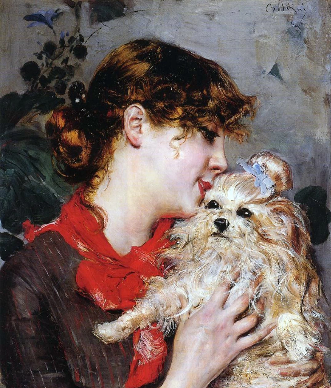 L'attrice Rejane e il suo cane, c.1885